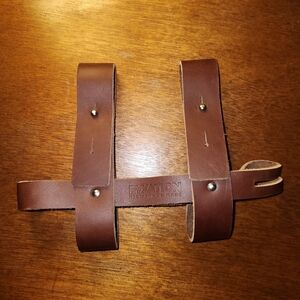 Fyxation Wine Caddy Brown Bicycle Leather Wine Carrier Tannery Collection